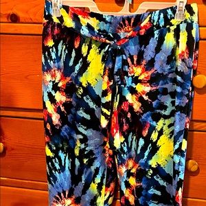 Eye Candy- tie-dyed palazzo pants.  Size 3x.  Sooo cute!!! BRIGHT colors!